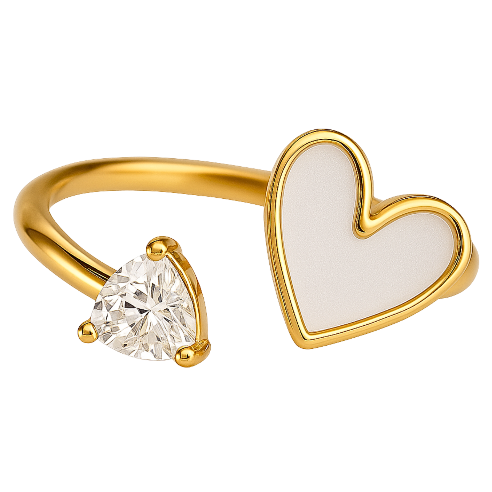 AD Dazzling Heart Duo Ring