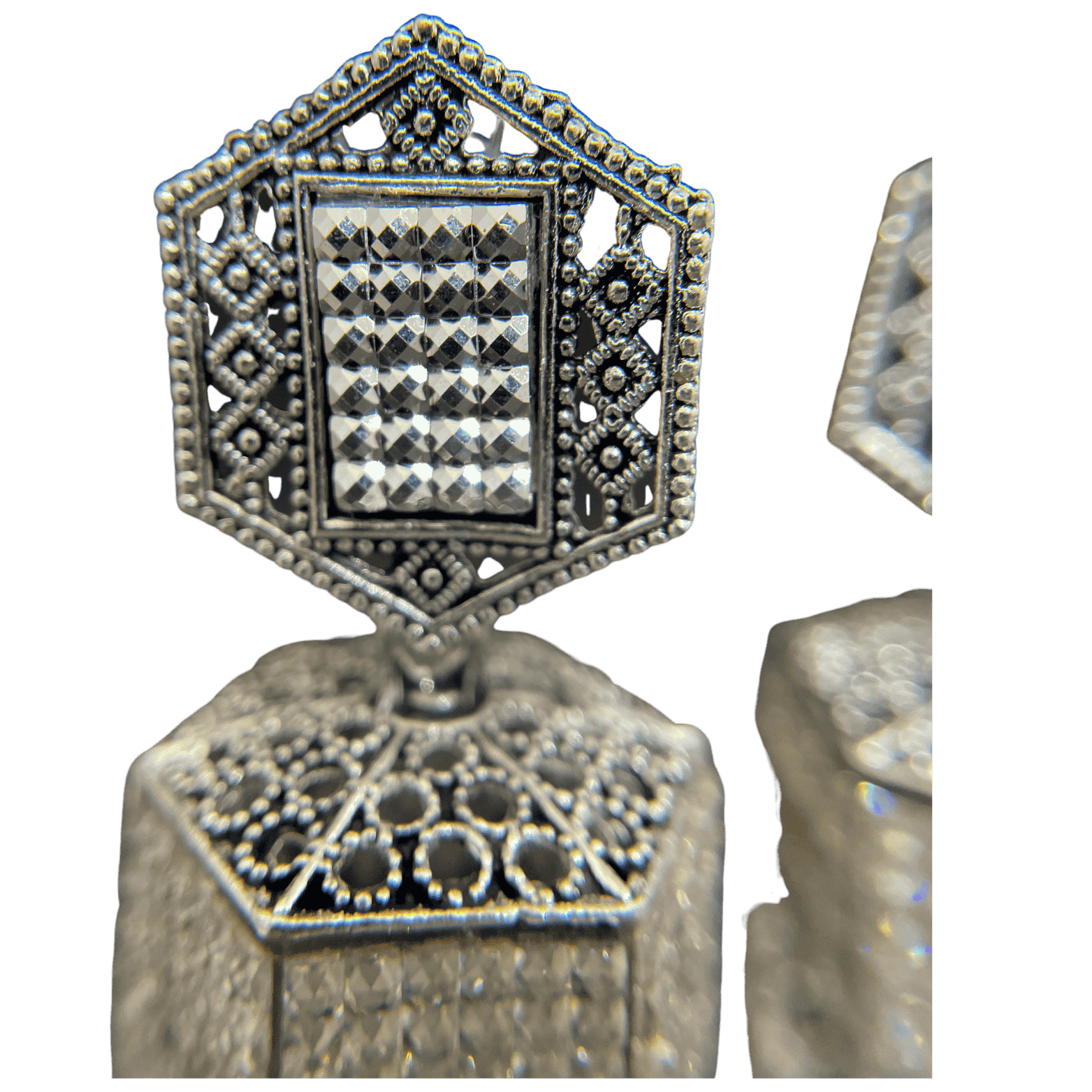 Antique Hexagonal Jhumka Earrings