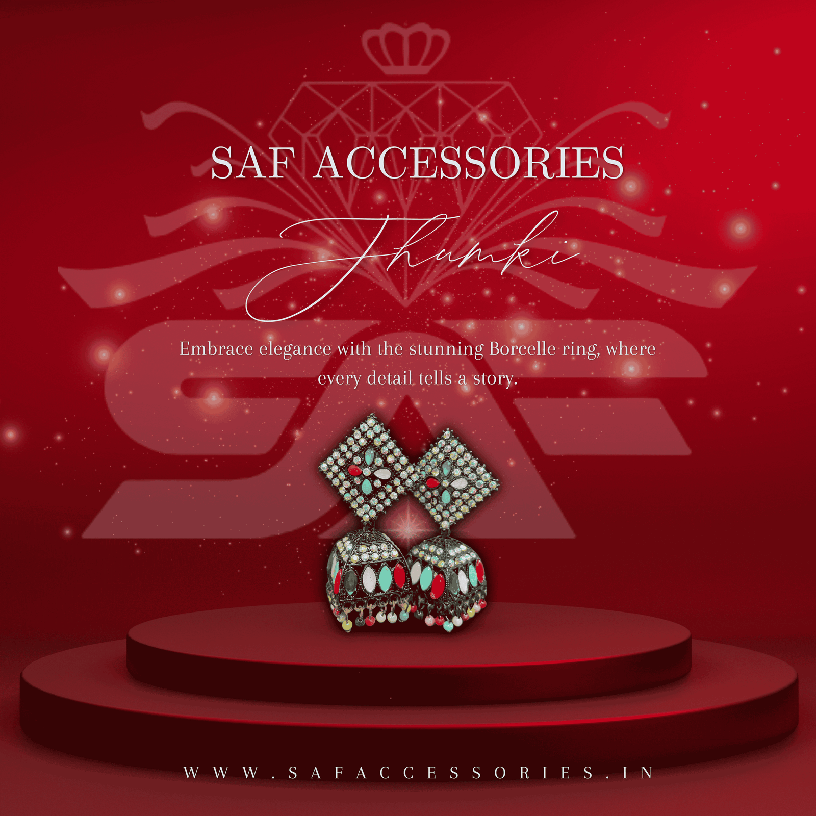 Boho Multicolor Jhumki Earrings