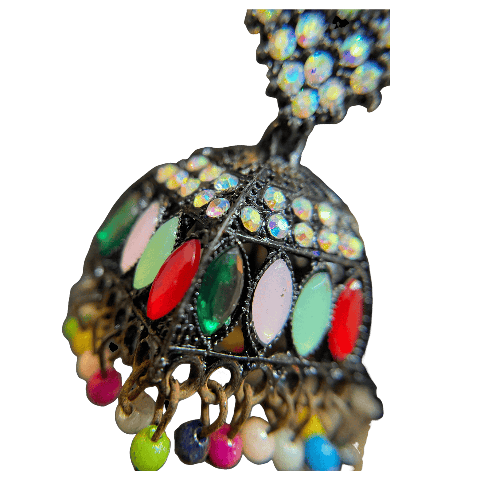 Boho Multicolor Jhumki Earrings