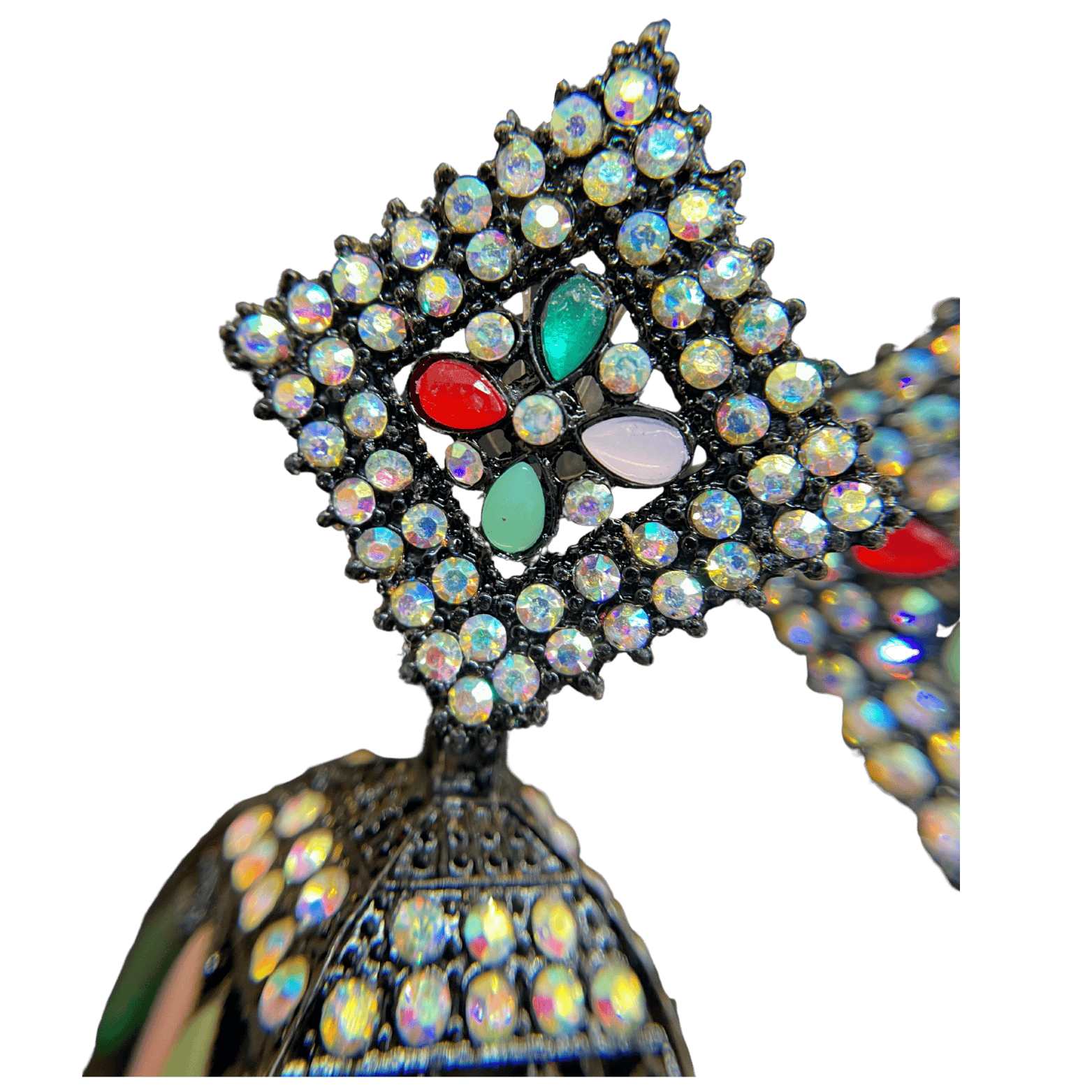 Boho Multicolor Jhumki Earrings