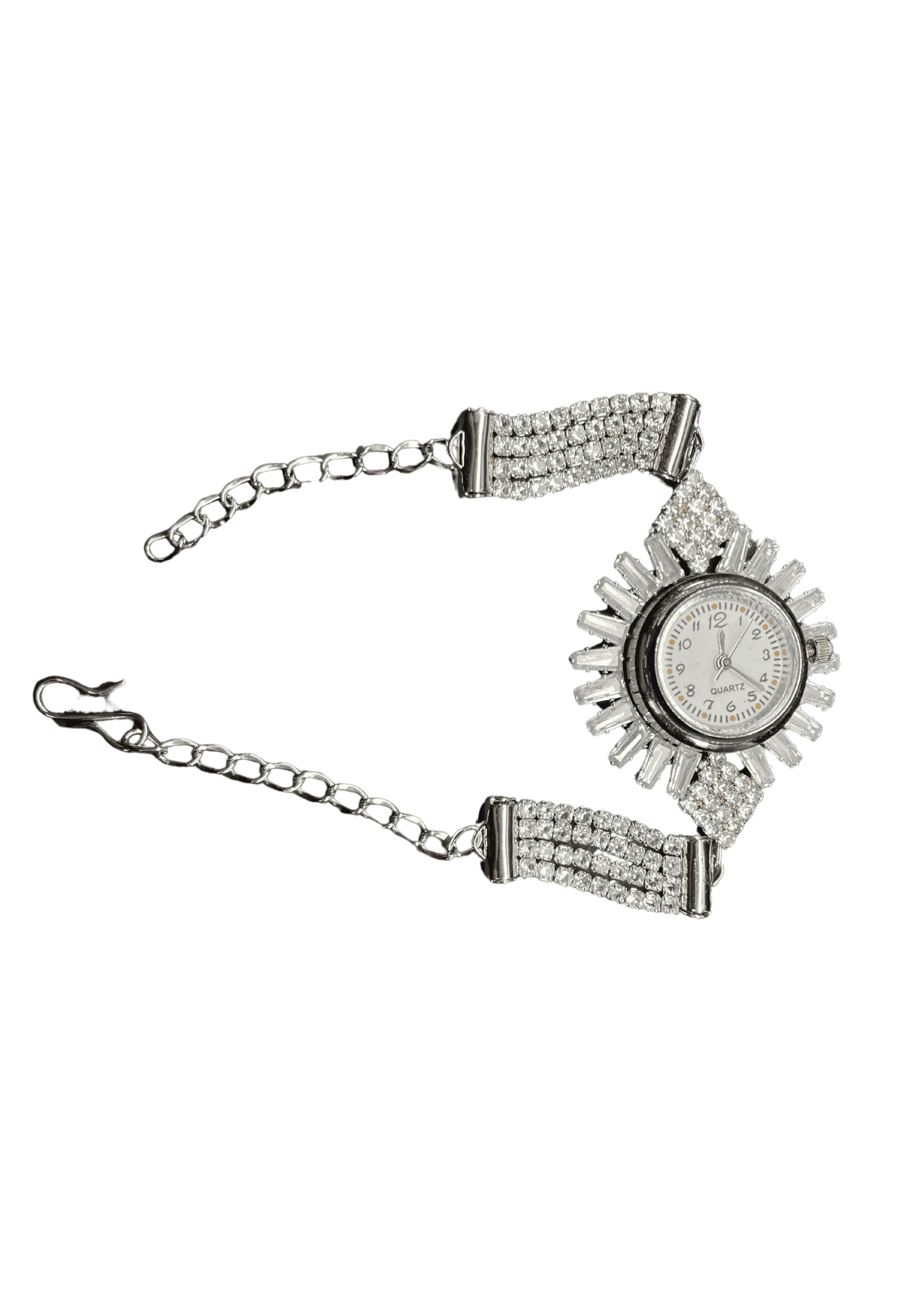 Gleaming Sunburst Crystal Ladies Watch