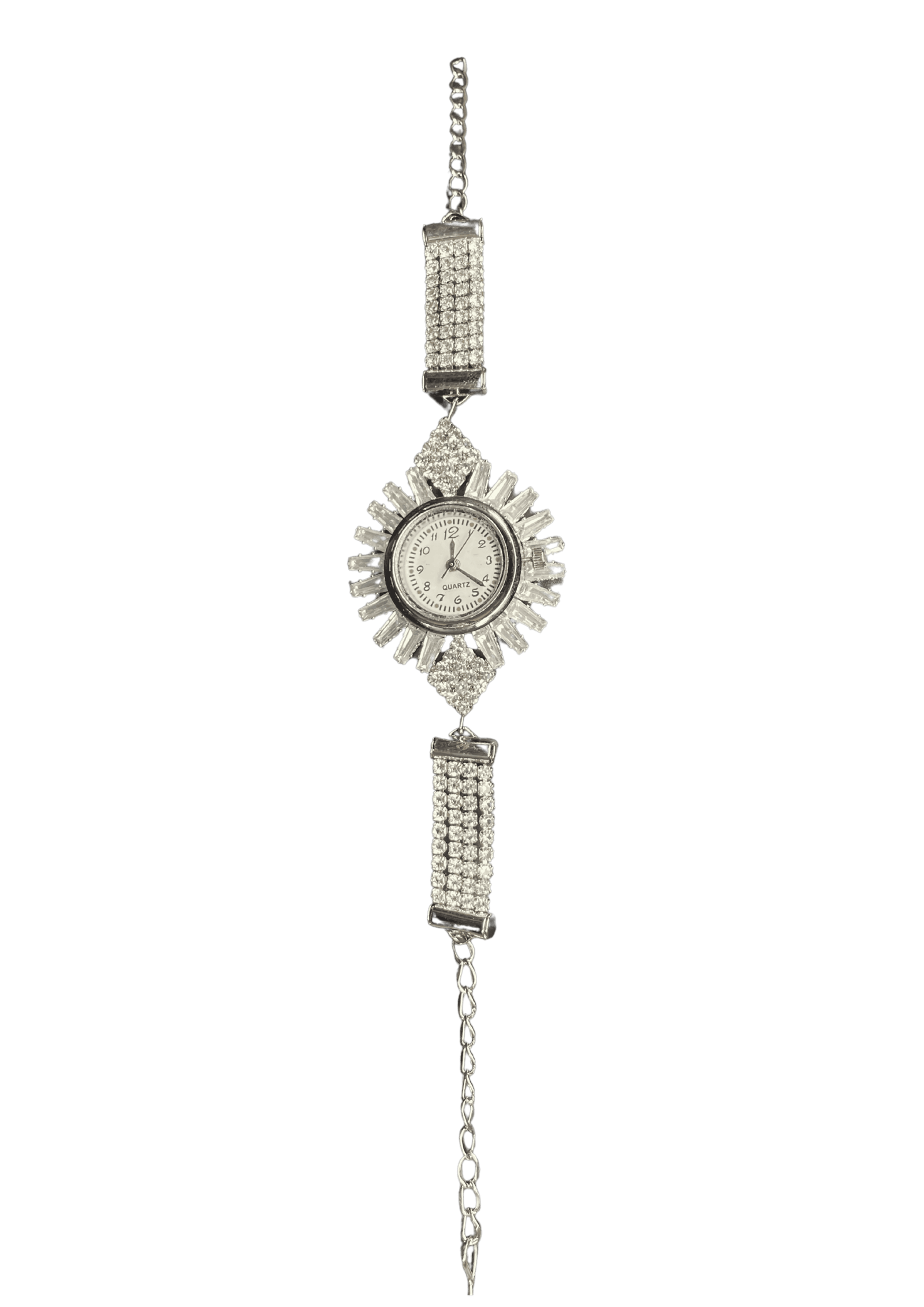 Gleaming Sunburst Crystal Ladies Watch