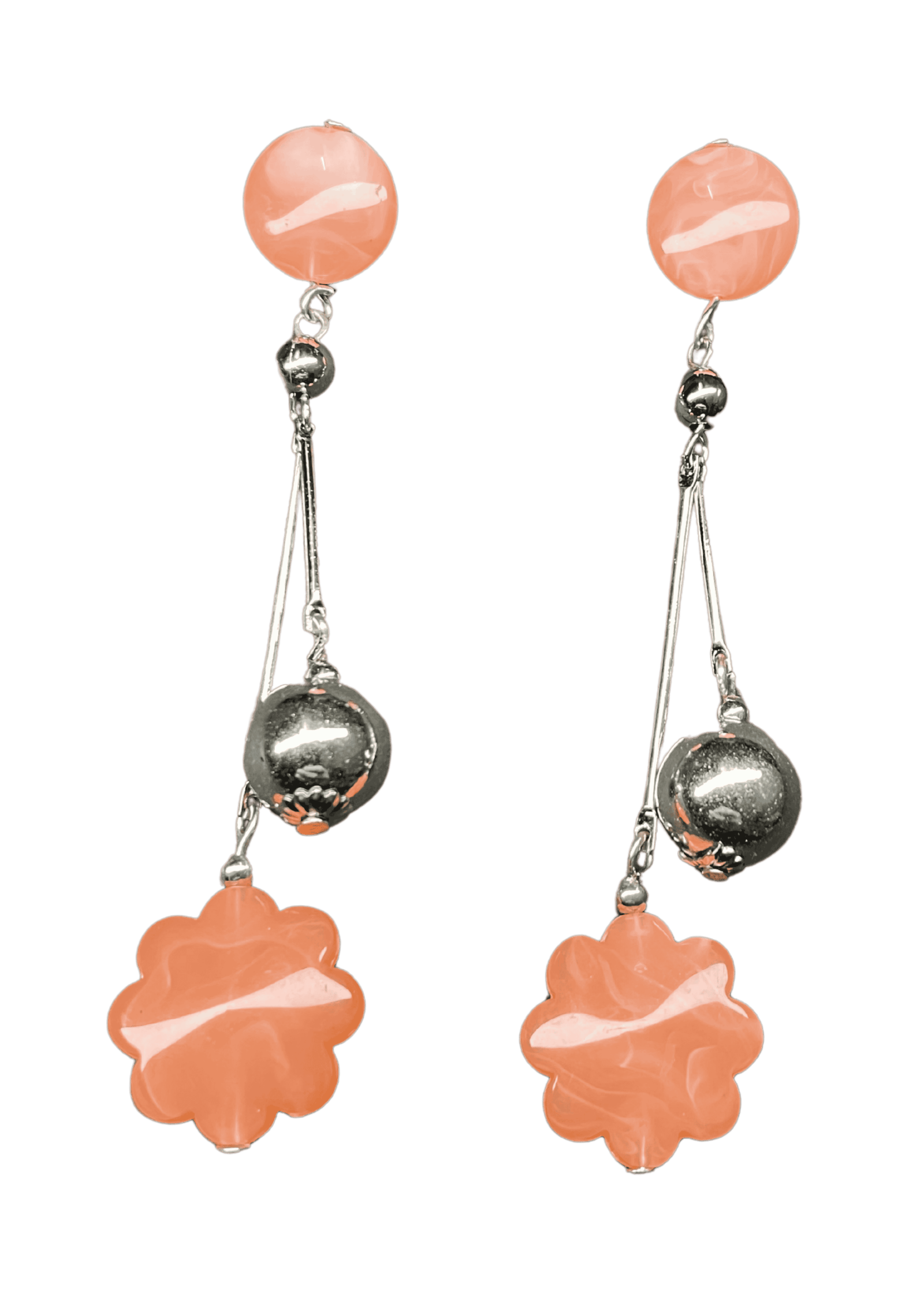 Vintage Orange Petal Earings