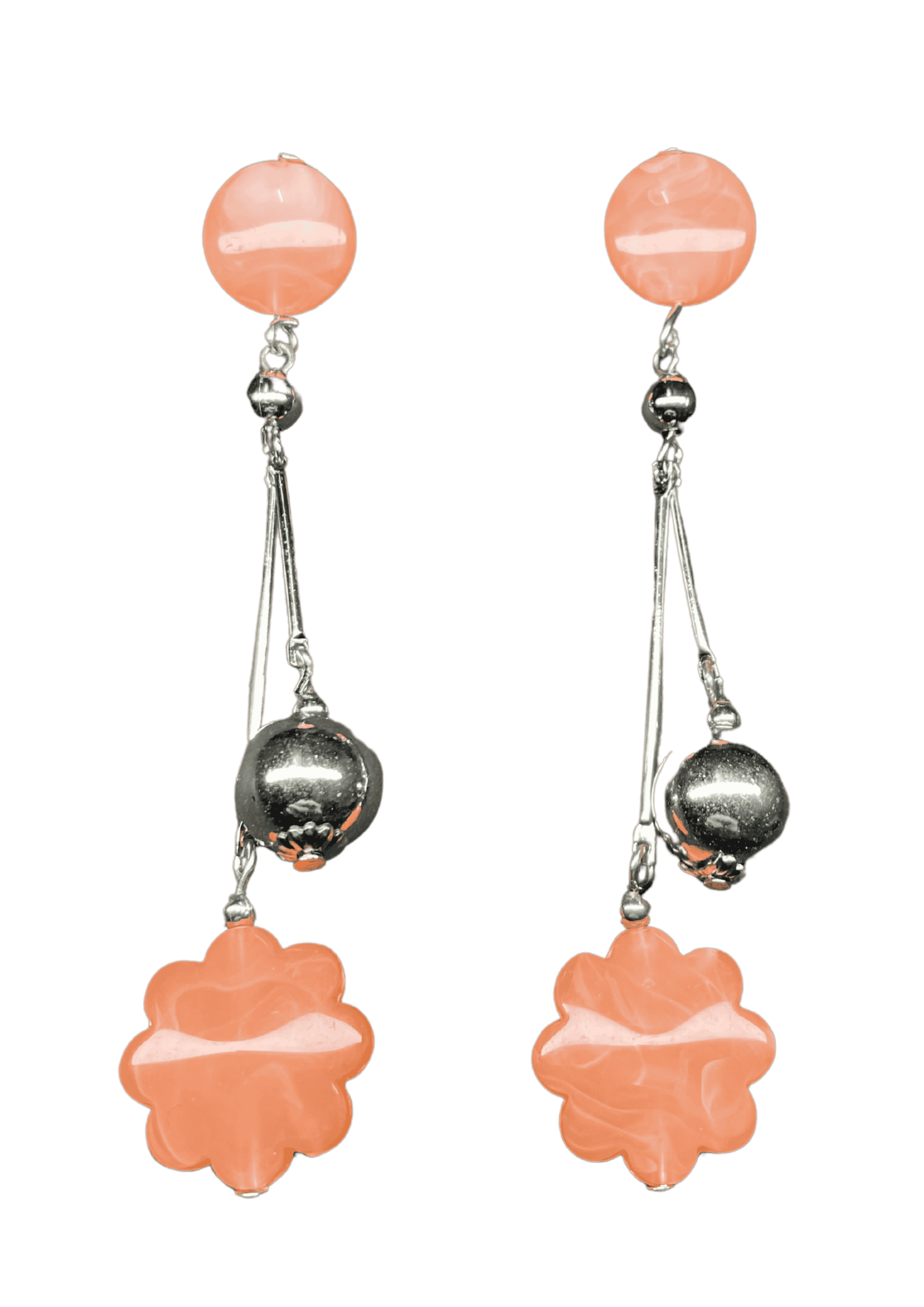 Vintage Orange Petal Earings