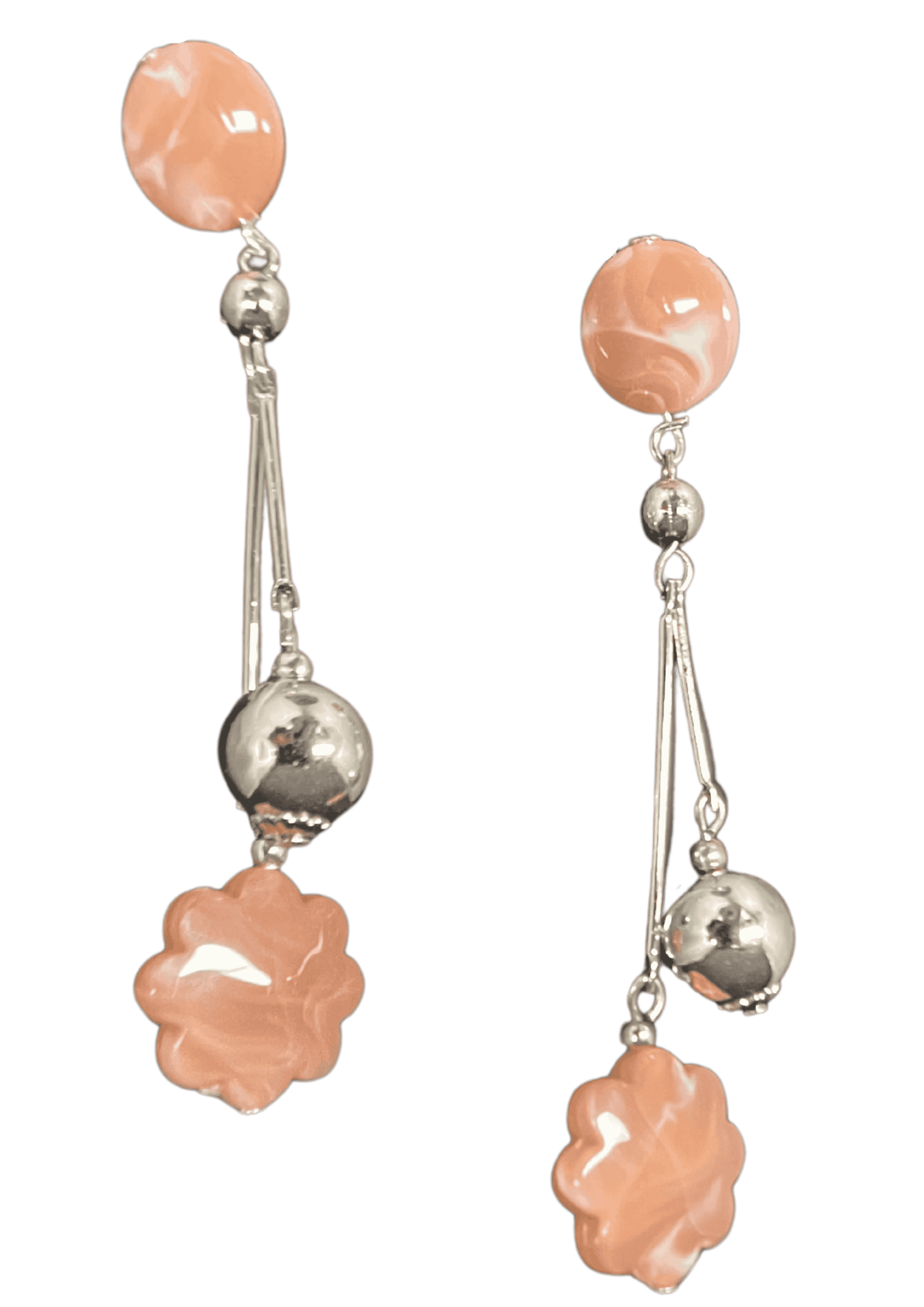 Vintage Peach Petal Earings