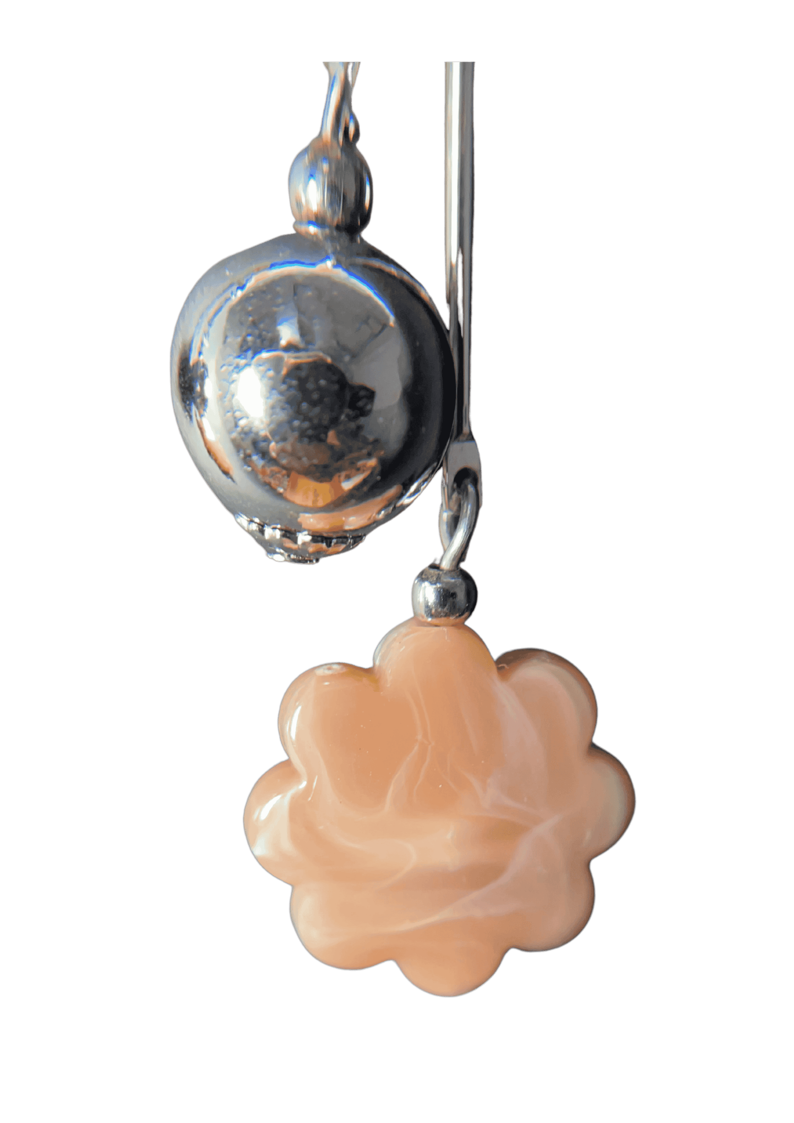 Vintage Peach Petal Earings