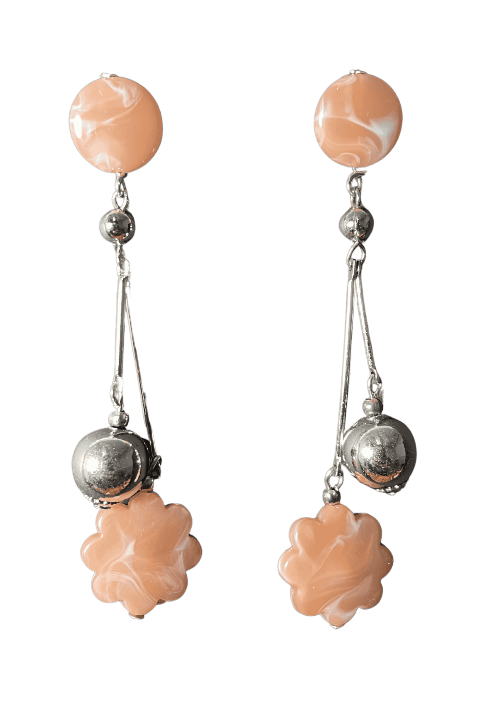 Vintage Peach Petal Earings
