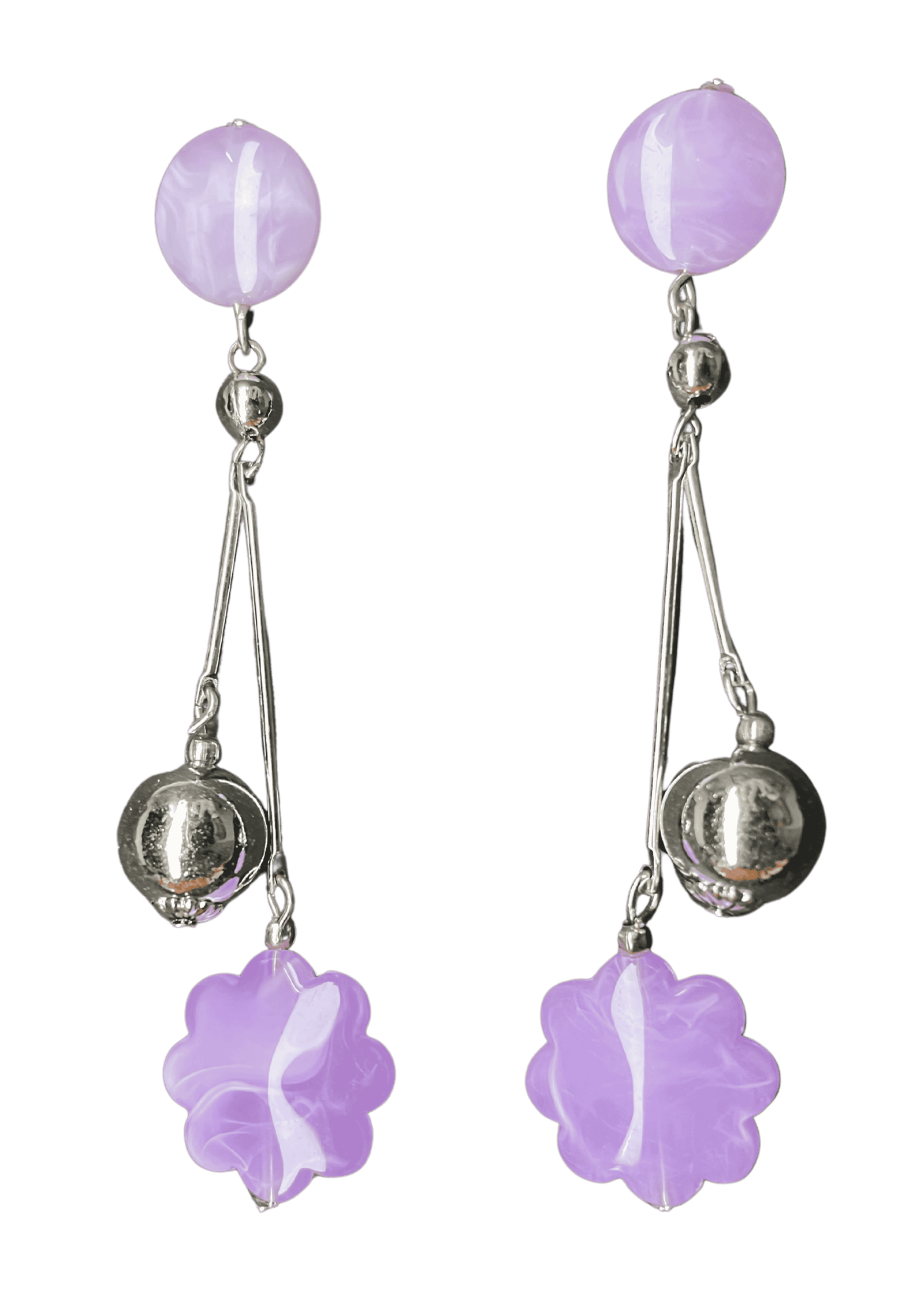 Vintage Purple Petal Earings
