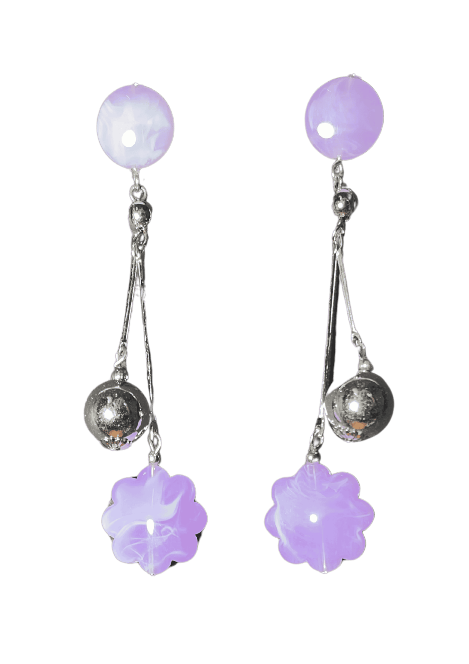 Vintage Purple Petal Earings